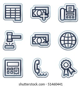 Los iconos de la web de finanzas establecen 2, serie de stickers de contorno azul profundo