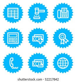 Finance web icons set 2, blue sticker series