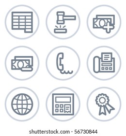 Finance web icons set 2, white circle series