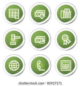Finance Web Icons set 2, Green Aufkleber