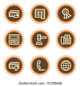 Finance web icons set 2, vintage buttons