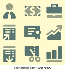 Juego de iconos web de finanzas