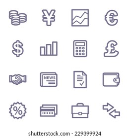 Finance web icons set