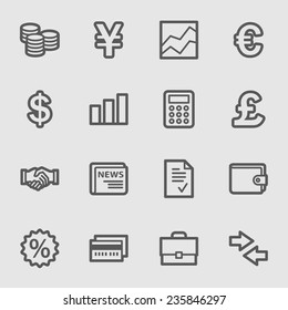 Finance web icons set