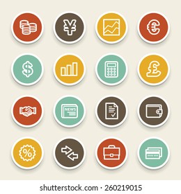 Juego de iconos web de finanzas