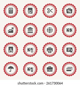 Juego de iconos web de finanzas