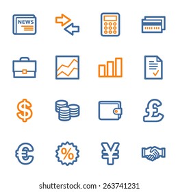 Juego de iconos web de finanzas