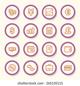 Juego de iconos web de finanzas
