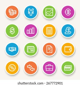 Juego de iconos web de finanzas