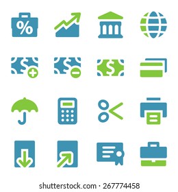 Juego de iconos web de finanzas