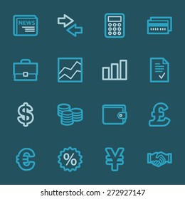 Finance web icons set