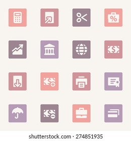 Finance web icons set