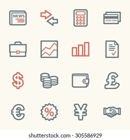 Finance web icons set