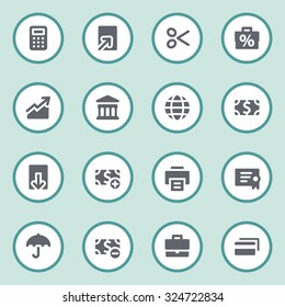 Finance web icons set