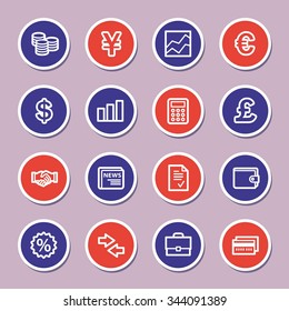 Finance web icons set