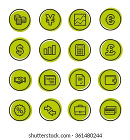 Finance web icons set