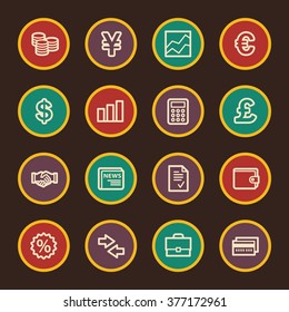 Finance web icons set
