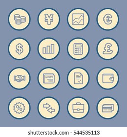 Finance web icons set