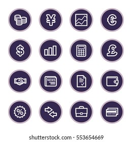 Juego de iconos web de finanzas
