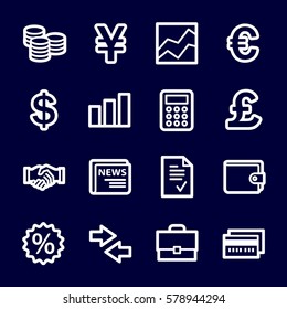 Finance web icons set