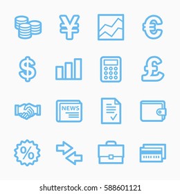Finance web icons set