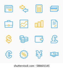 Finance web icons set
