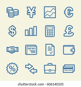 Juego de iconos web de finanzas
