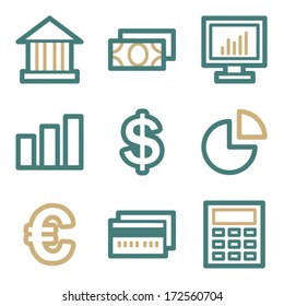 Finance web icons, two color series