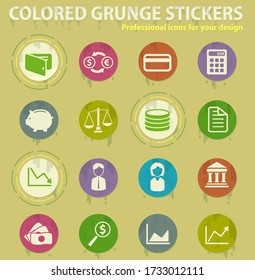 Finance web icons for user interface design