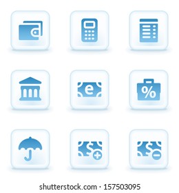 Finance web icons, winter buttons