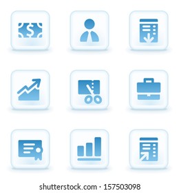 Iconos web de finanzas, botones de invierno