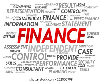 Finance Word Cloud Business Concept Stock Vector (Royalty Free ...