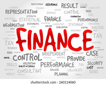 Finance Word Cloud Business Concept Stock Vector (Royalty Free ...