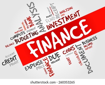 Finance Word Cloud Business Concept Stock Vector (royalty Free 