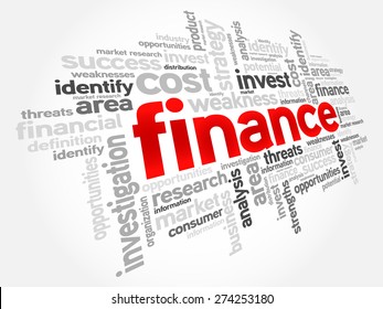 FINANCE word cloud, business concept
