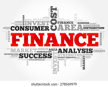 FINANCE word cloud, business concept