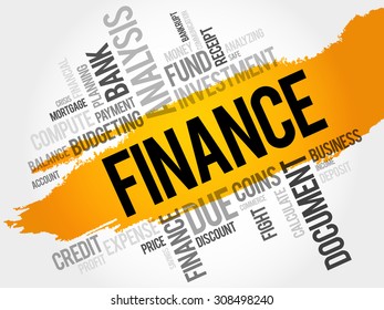 FINANCE word cloud, business concept