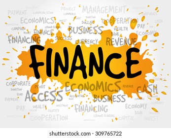FINANCE word cloud, business concept