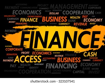 FINANCE word cloud, business concept