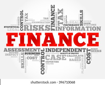 FINANCE word cloud, business concept