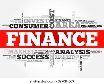 Finance Word Cloud Business Concept Stock Vector (Royalty Free ...