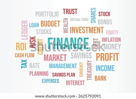 Finance word cloud,business template concept