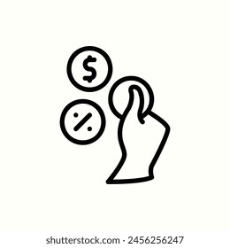 finance_discount icon, isolated icon in light background, perfect for website, blog, logo, graphic design, social media, UI, mobile app