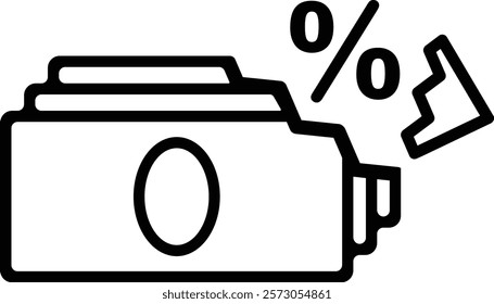 finance_tax icon black and white 