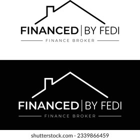 Financiado por la plantilla de vector de diseño de logotipo fedi