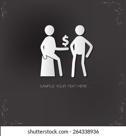 Finance,Human resource design on old background,vector