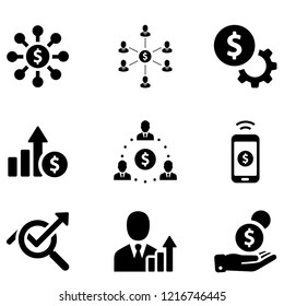 Finances Collection icon set vector