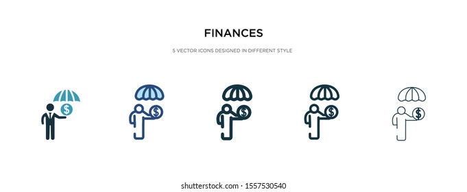 finances icon in different style vector illustration. two colored and black finances vector icons designed in filled, outline, line and stroke style can be used for web, mobile, ui