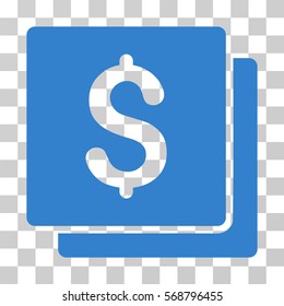 Finances icon. Vector illustration style is flat iconic symbol, cobalt color, transparent background. Designed for web and software interfaces.
