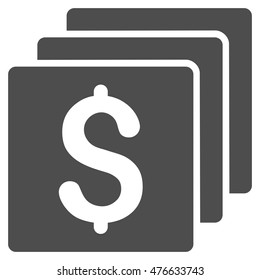 Finances icon. Vector style is flat iconic symbol with rounded angles, gray color, white background.